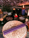 2 x Beeswax Candle - Purple