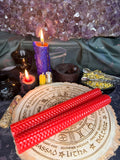 2 x Large Beeswax Candle - Red